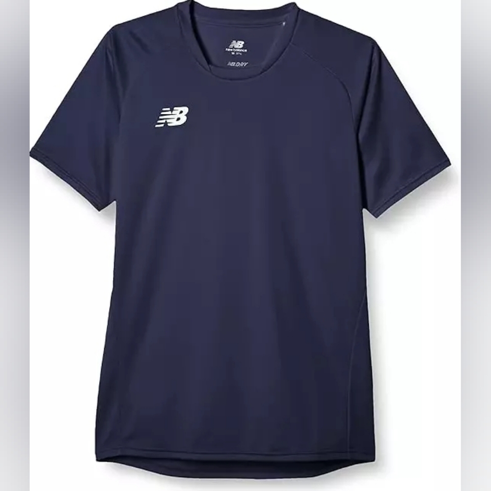 NWT‎ New Balance Athletic Short Sleeve Shirt Boys Youth Size M Navy Blue